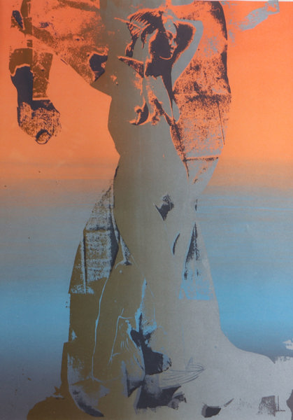 Ørnulf Bast, kvinne. Serigrafi.