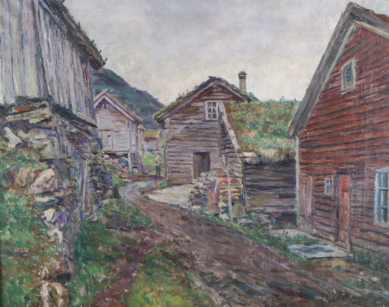 Johannes Lidsheim, gård. Maleri.