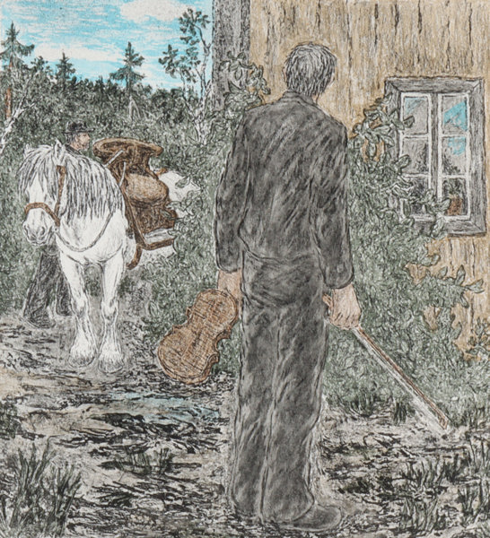 Harald Kihle, Myllarguten. Litografi