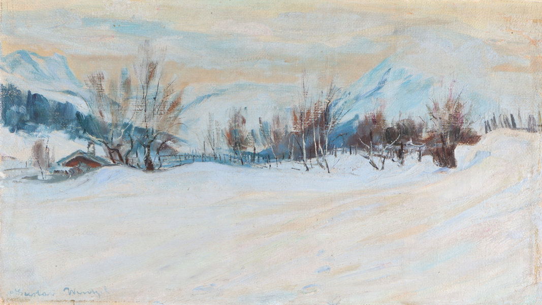 Gustav Wentzel, vinter. Maleri.