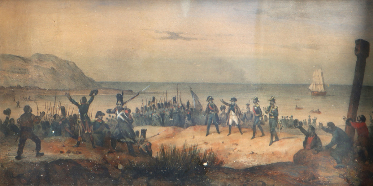 3 håndkolorerte trykk, Napoleon.