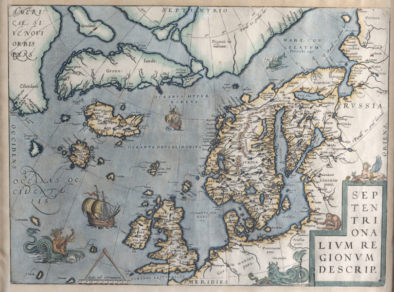 Kart, Abraham Ortelius 1570.