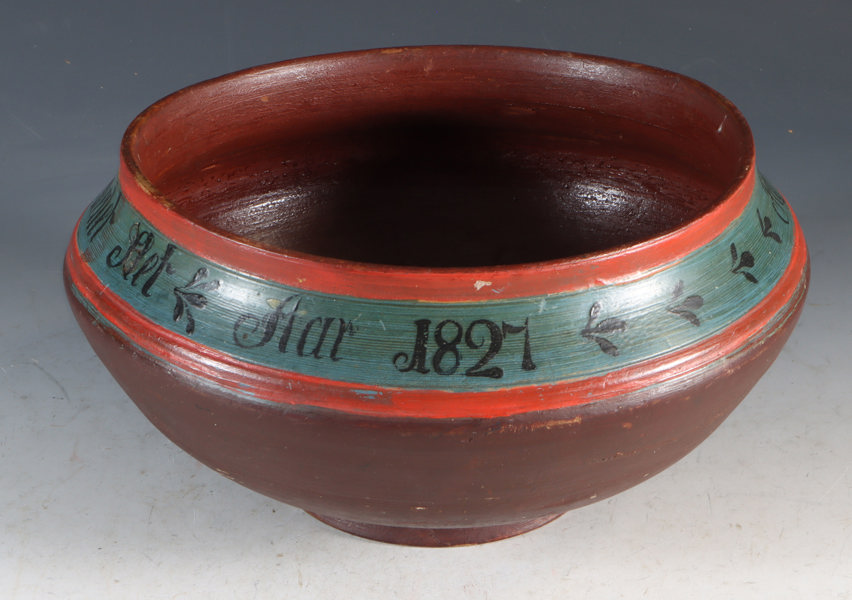 Dekorert ølbolle 1827