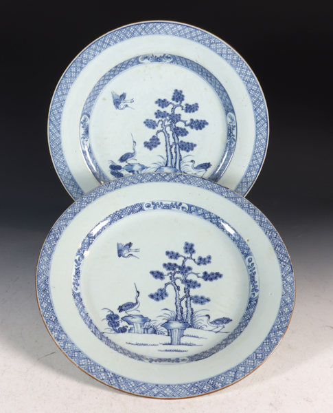 Et par fat i porselen, Kina 1700 t.