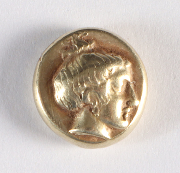 Gresk mynt, Lesbos Mytilene. 412-378 BC.