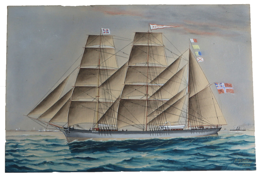 Skuteakvarell, Berean 1896.