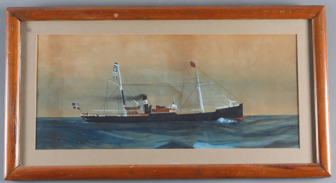 Skuteakvarell, Stamford. 