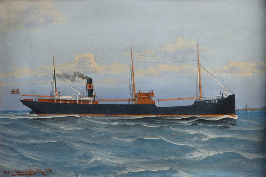 Skutemaleri, Olaf Gulbrandsen. Start.