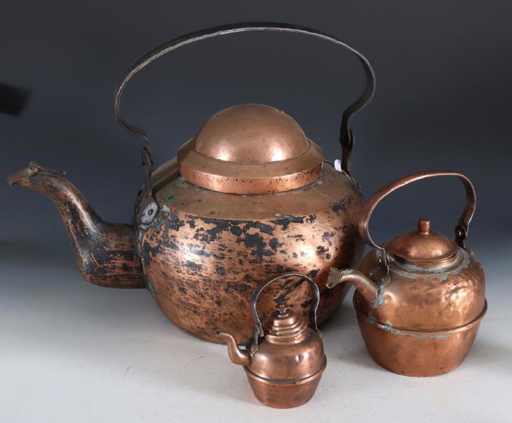 3 kobberkjeler, 1800 t.