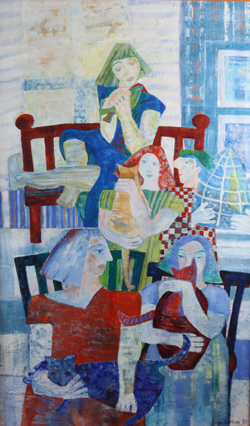 Ellen Rittun, venteværelse. Maleri.