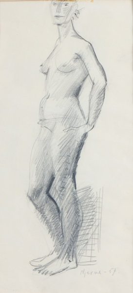Jan T. Njerve, akt. Tegning.