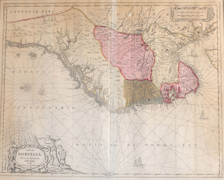 Kart, Norvegiæ. Valk og Schenk