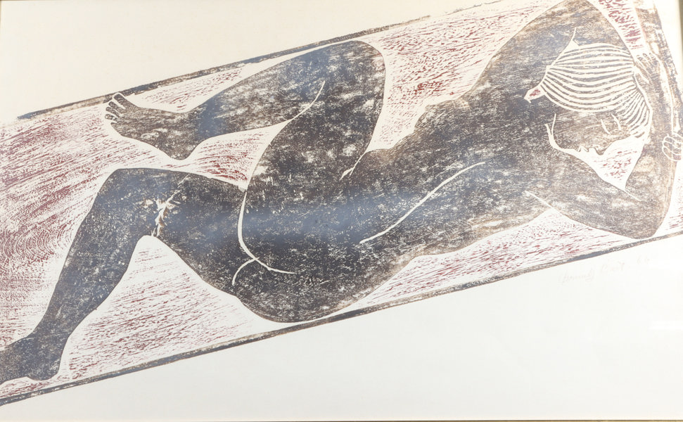 Ørnulf Bast: kvinne. Serigrafi.