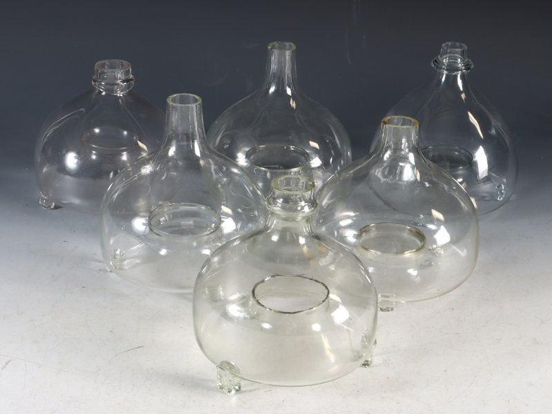 6 fluefangere i glass.