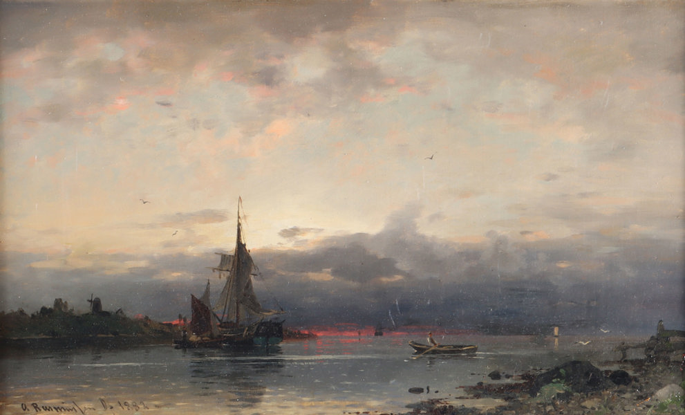 Georg A. Rasmussen, marine. Maleri.