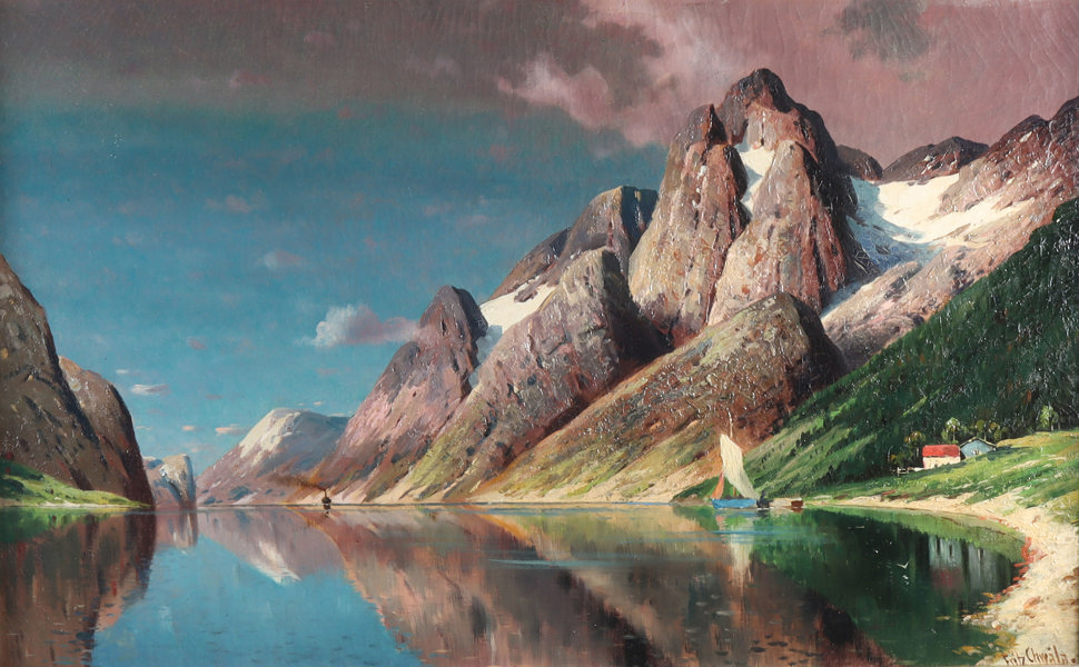 Fritz Chwala, fjord. Maleri.
