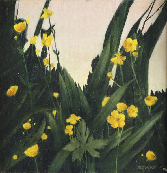 Jan Harr, blomster. Maleri.