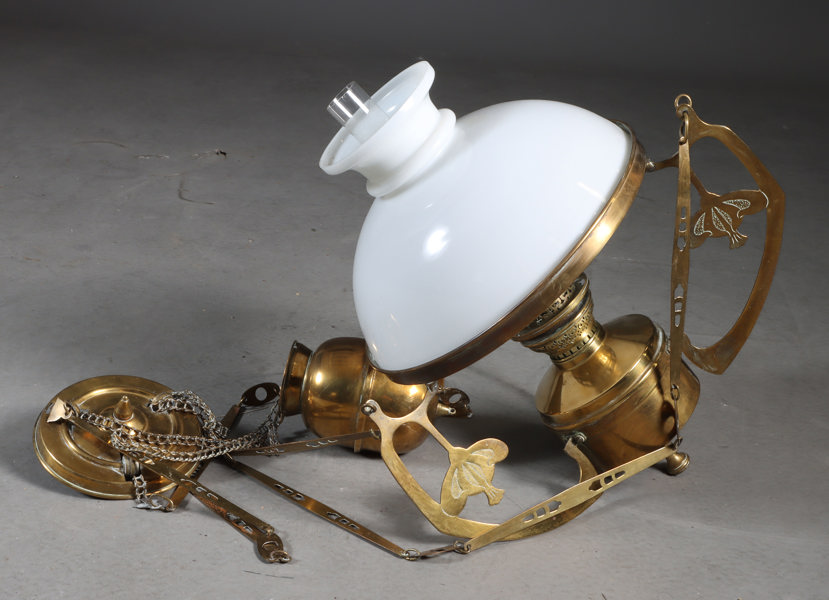 Parafintaklampe i messing