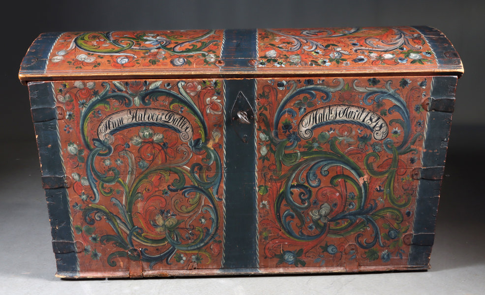 Rosemalt kiste, Telemark 1848