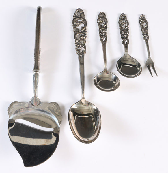 5 deler bestikk, Telesølv.