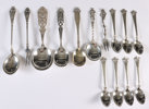 14 diverse deler bestikk i sølv.