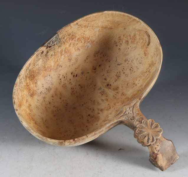 Øse med utskåret hank, Telemark 1859.