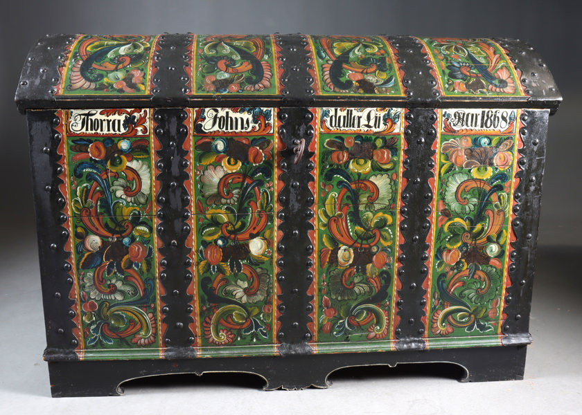 Rosemalt kist, Olav T. Luraas 1868.