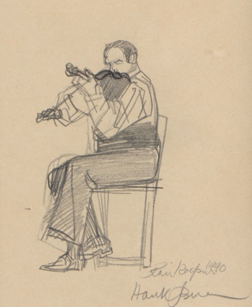 Kari Rolfsen, Hauk Buen. Tegning