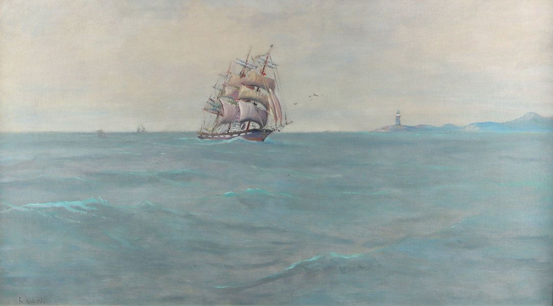 Fredrik Kolstø, marine. Maleri.