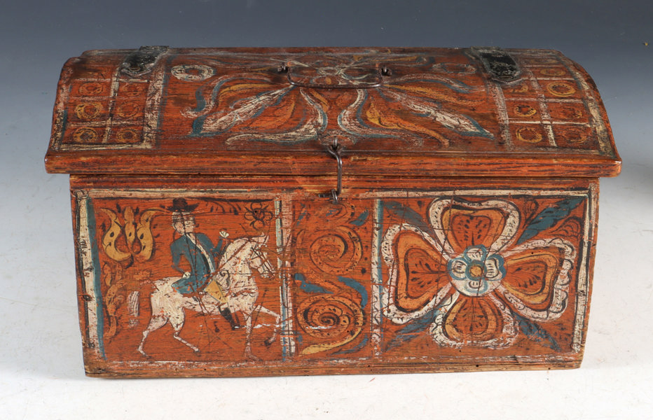 Rosemalt skautaskrin, Vestlandet 1800 t.