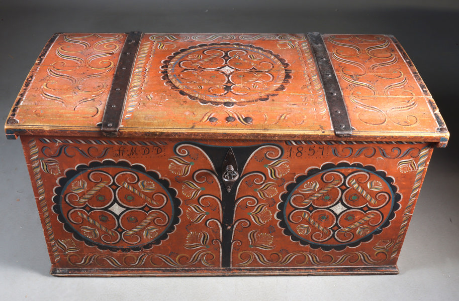 Rosemalt kiste, 1857