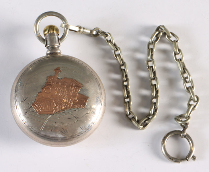 Lommeur m/tog på baksiden.