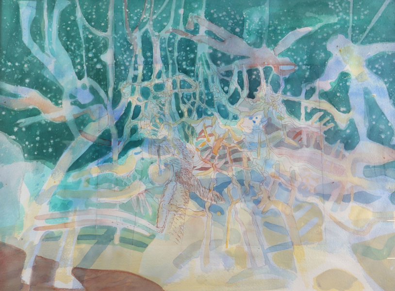 Peter Esdaile, komposisjon. Akvarell