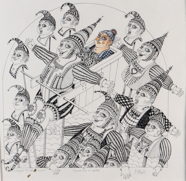 Terje Ythjall, figurer. Silketrykk.