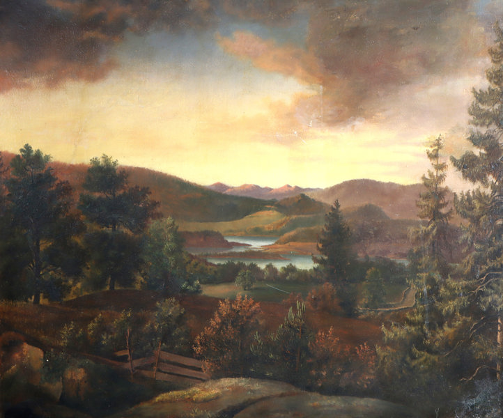 Paul Linaae, landskap. Maleri.