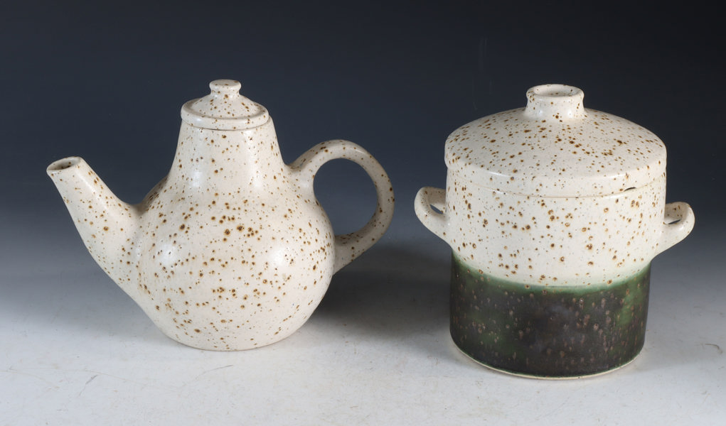 Kanne og boks i keramikk, Erik Pløen