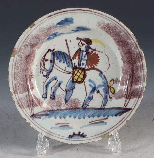 Liten tall. i fajanse, ant. Holland 16/1700 tallet.