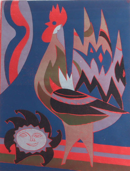 Hans G. Sørensen, hane. Litografi.