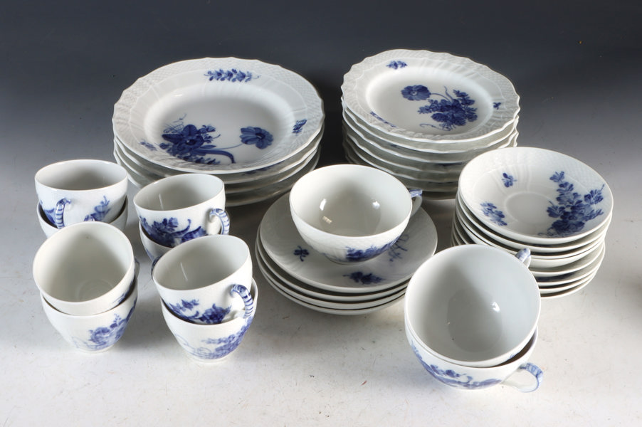 Kaffe/teservise, Blå blomst. Kngl. Dansk.