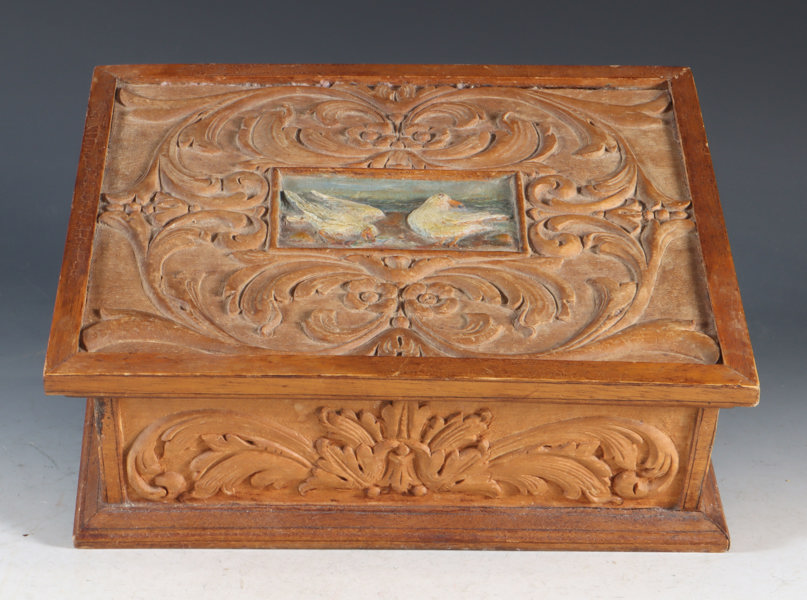 Utskåret skrin, tidlig 1900 t.