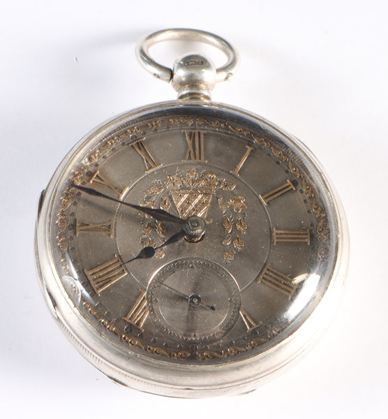 Lommeur i sølv, H. Samuel.