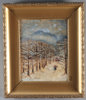 Utydelig signert, vinter. Maleri.