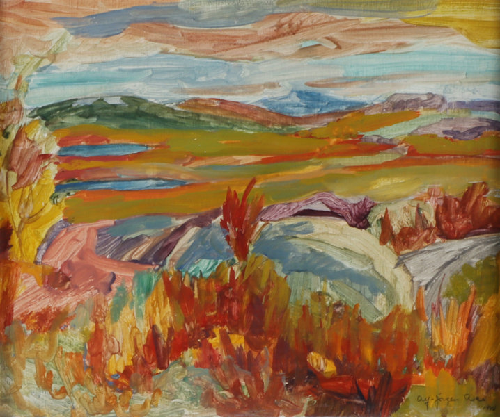 Alf-Jørgen Aas, landskap. Maleri.