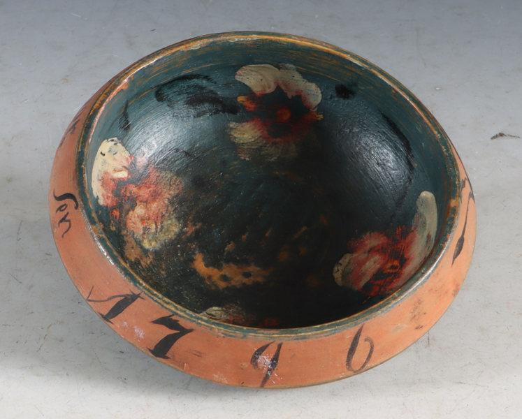 Liten dekorert ølbolle, 1796