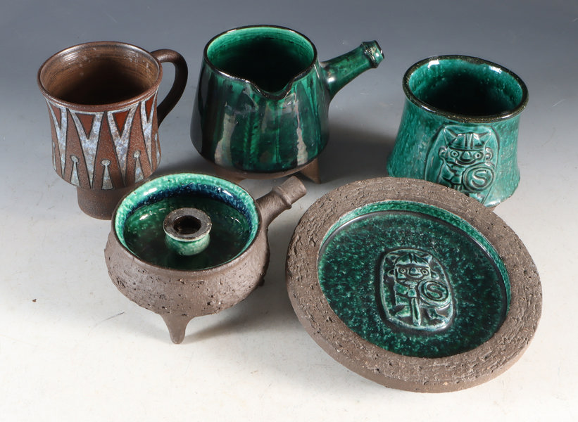 5 deler keramikk, Rolf Hansen.