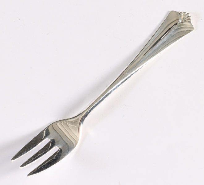 7  kakegafler i sølv, Rådhus med vifte.