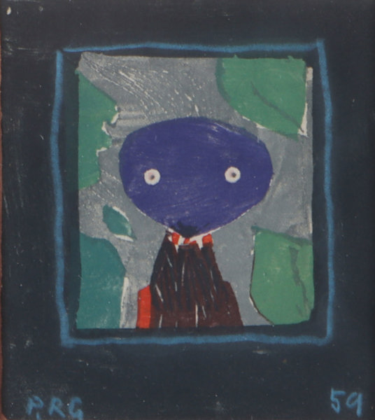 Paul Rene Gauguin, figur. Akvarell.