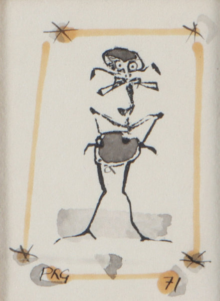 Paul Rene Gauguin, figur. Akvarell.