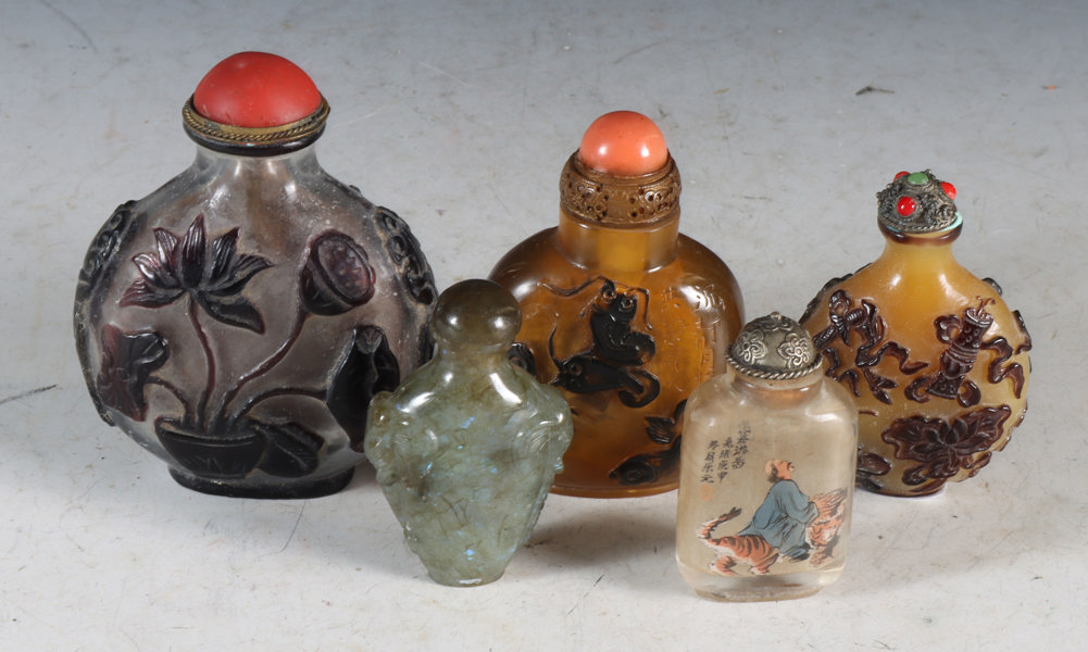 5 snusflasker, Kina.