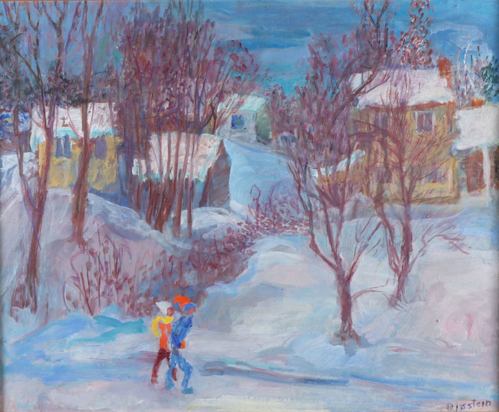 Klaus Gjøstein, vinter. Maleri.